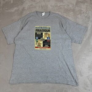 Vintage Lee 2001 NCAA College Basketball Final Four Shirt Mens‎ XL Gray Preowned